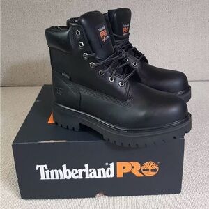Timberland Pro Direct Attach Work Boots 6”Men's 8.5 Black Soft Toe Waterproof